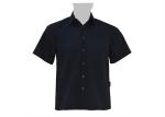 Men's 65%Polyester 35%Cotton Poplin Work Shirt Short Sleeve Black