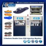 Double Color Foaming EVA Shoes Injection Machine Hydraulic 2.3x1.3x2.2M