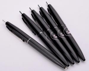 Wholesale click hotel ball pen, printed hotel ballpoint pen,black color hotel promotion pen from china suppliers
