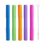 FDA Hollow Teething Tubes For Babies 3-12 Months Freezable