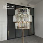 Metal Wedding Decor Table Stand 3 Layers Gold Crystal Stand Centerpieces