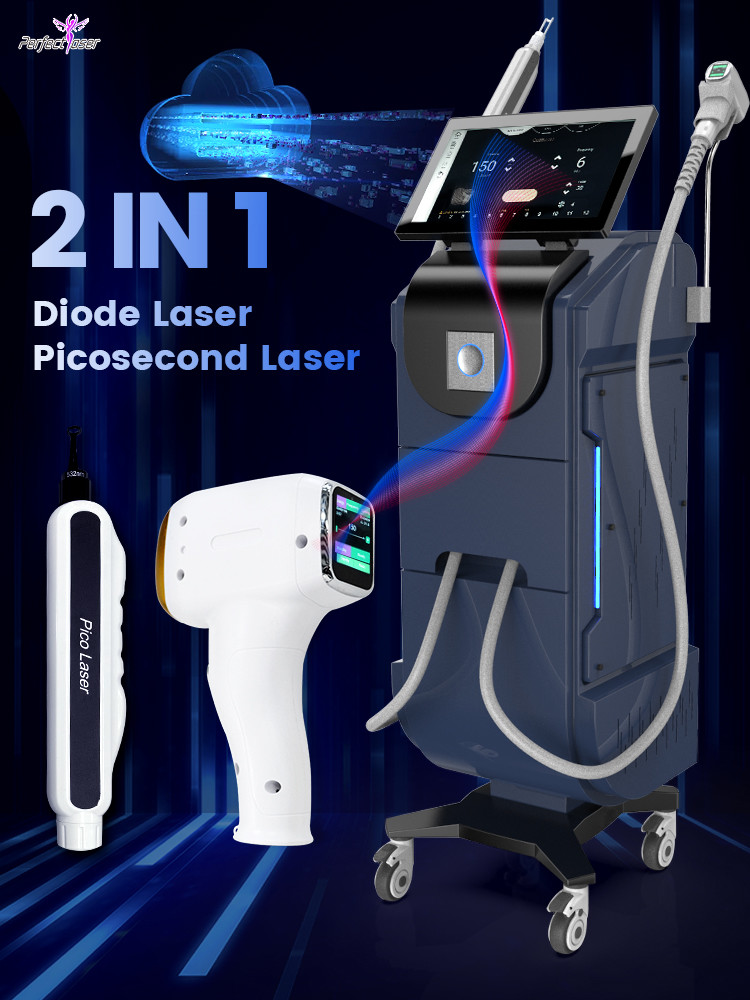 808nm Diode picosecond Laser Hair Removal Machine Skin Rejuvenation 3 Wavelengths