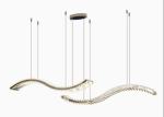 Restaurant lamp wavy crystal chandelier light luxury creative simple kitchen