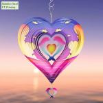 300*300MM Whirling Metal Wind Spinner Summer UV Printing Dolphin Wind Spinner