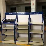 Wooden metal display rack cabinet for pillow bread shelf disassemable display