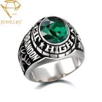 AAA Zircon 18k Women'S College Graduation Rings