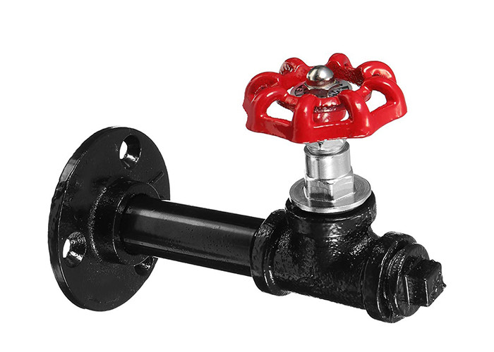 Casting Floor Flange Industrial Pipe Coat Rack For Hat / Umbrella Holder