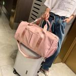 Custom Branded Nylon Gym Bags , Anti Theft Waterproof Fabric Sports Luggage Bag