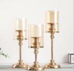 Aluminium Candle Holder Stand , Round Curved Nordic Candlestick