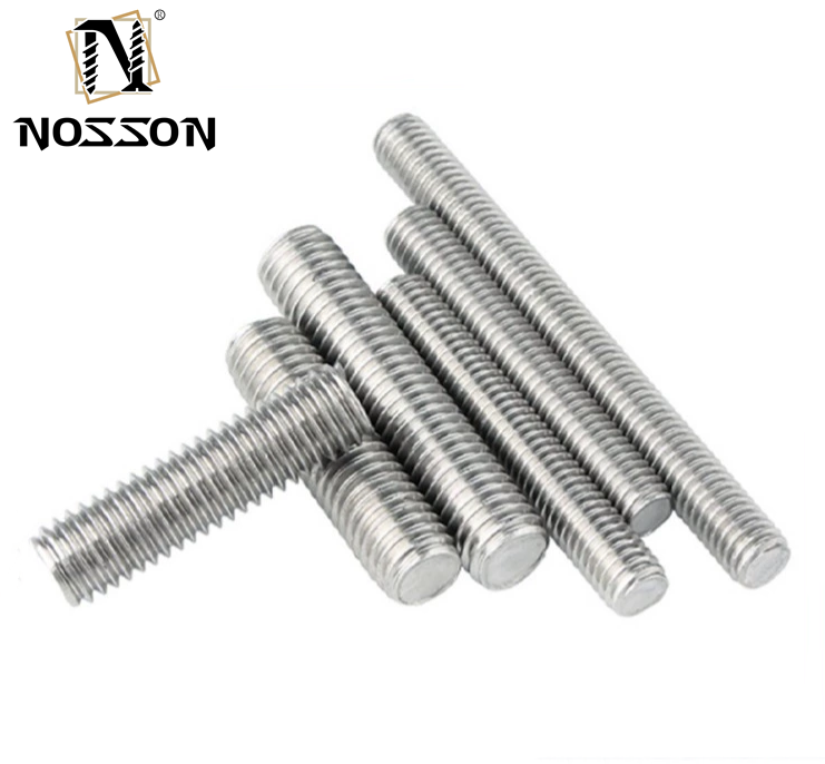 DIN Standard Zinc Finish Double Bolt Threaded Rod Stud Bolt for Industrial Applications and M3 M4 M5 M6 M8 M10 M12 M16 M20