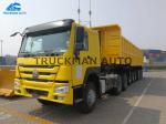 6 Axles Bauxite Semi Tipper Trailer , Tractor Trailer Dump Trailer 80 Tons