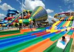 Race Side By Side Water Slide Multi Lane Fiberglass Customized Facility