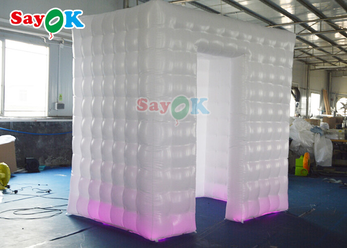 Indoor Party Led Inflatable Photo Booth Oxford Cloth Material