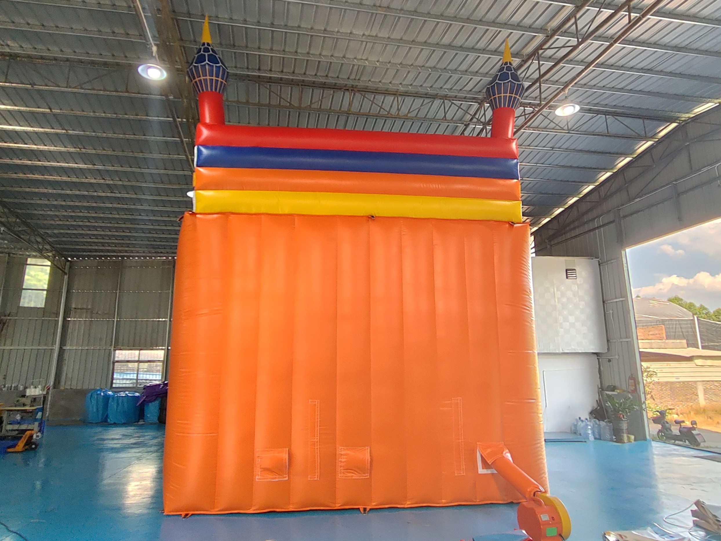 Commercial PVC Inflatable Slide Castle Wide Slides Exotic Charm Castle Inflatable Dry Slide For Kids And Adults