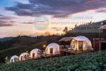 Prefabricated Housing 8m Outdoor Geodesic Dome Resort With Decoration