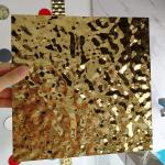201 304 316 Water Ripple Steel Sheet Mirror Polished Champagne Gold Color