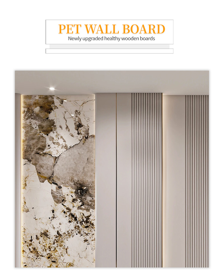 Living Room Waterproof And Fireproof PVC Bamboo Charcoal Wall Panel With Eco-Friendly Material