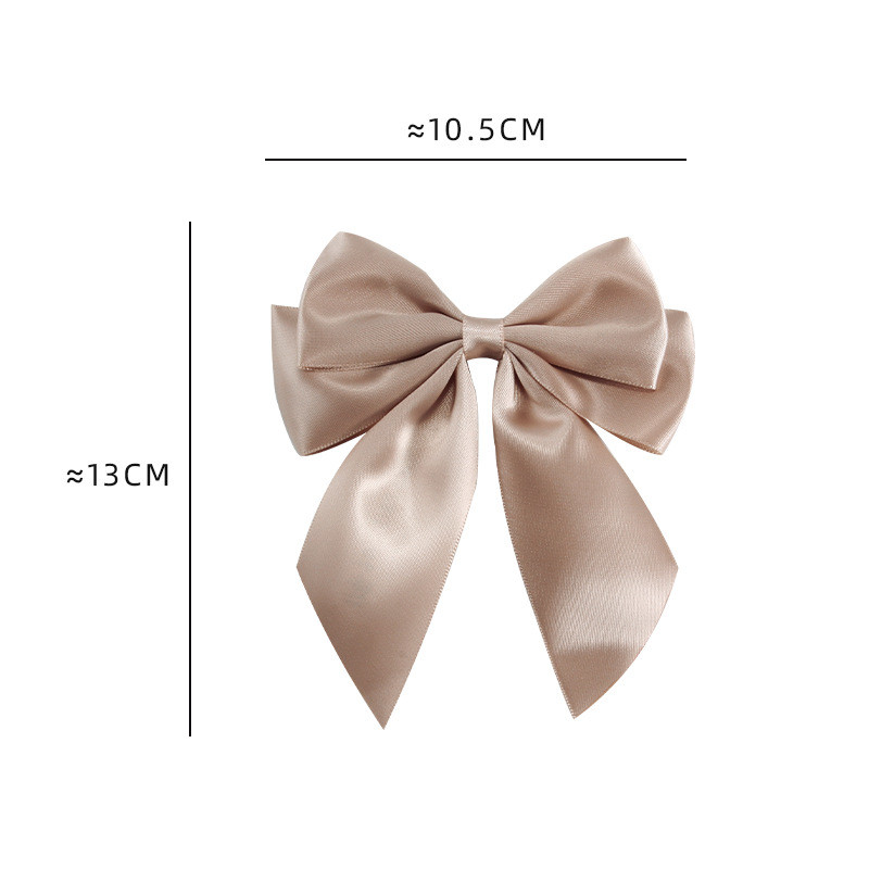 Gold Pre Tied Satin Ribbon Bow With Elastic Loop Satin Ribbon For Gift Wrapping