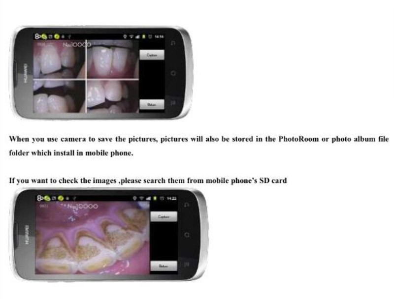 Wireless Wifi Intraoral Dental Camera 3.0 Mega Pixels 6 Pcs LED