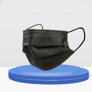 Wholesale Adult Black Nonwoven Disposable Flat Mask Three Ply Face Mask Earband 17.5*9.5 from china suppliers