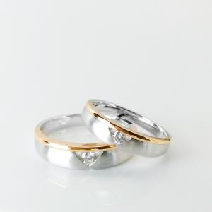 Wholesale Spcial Design Men18 Women12 Gold Engagement Couple Rings from china suppliers