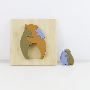 Wholesale Bear Shape Children Wooden Toys Jigsaw For Montessori Learning from china suppliers