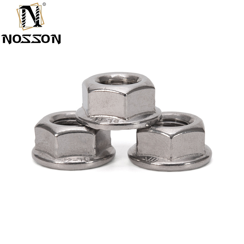 ANSI/ASME Standard Stainless Steel Hexagon Flange Nut M4 M5 M6 M8 M10 M10 Thread DIN6923 for in Various Industries