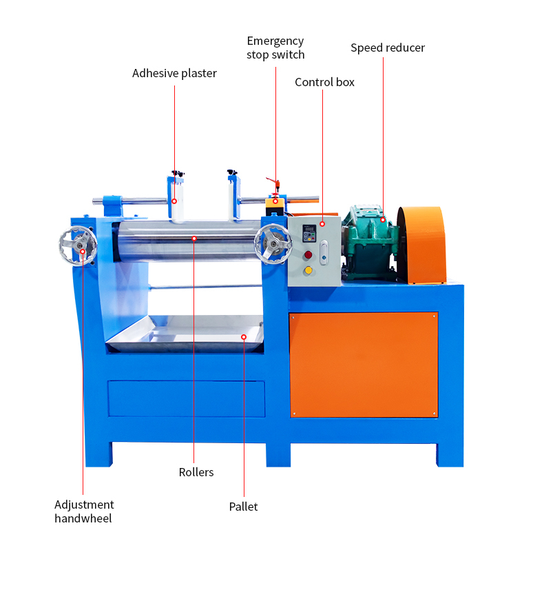 Automatic 7 Inch Silicone Rubber Milling Refining Machine for Solid Raw Material