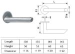 Bevel Edge Stainless Steel Interior Door Handles Tubular Level Metal Door Handle
