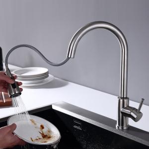 Wholesale Single Hole High Arc Kitchen Faucet Mixer 360 Degree Rotating Spout IPX5 from china suppliers