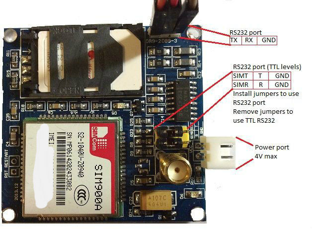 DC 5V Sim900a Wireless Data Transmission Module GSM GPRS Board Kit With Ant