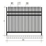 Outdoor Square Tube Tubular Metal Fence Flat 5 Feet High Galvanized With Post