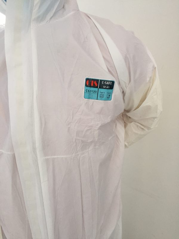 Non Woven Disposable Coverall Suit / Disposable Work Coveralls S-XXXL Size