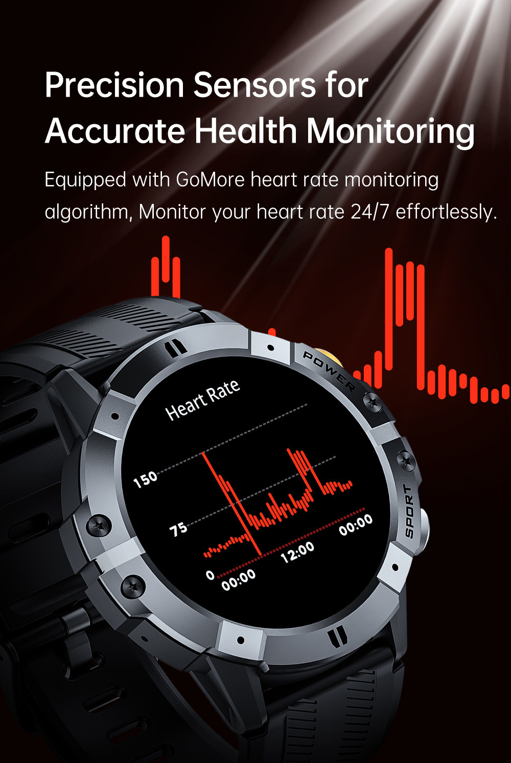 Accurate 24H Health Monitoring C29 SmartWatch 1.52-inch 1ATM Waterproof for Men