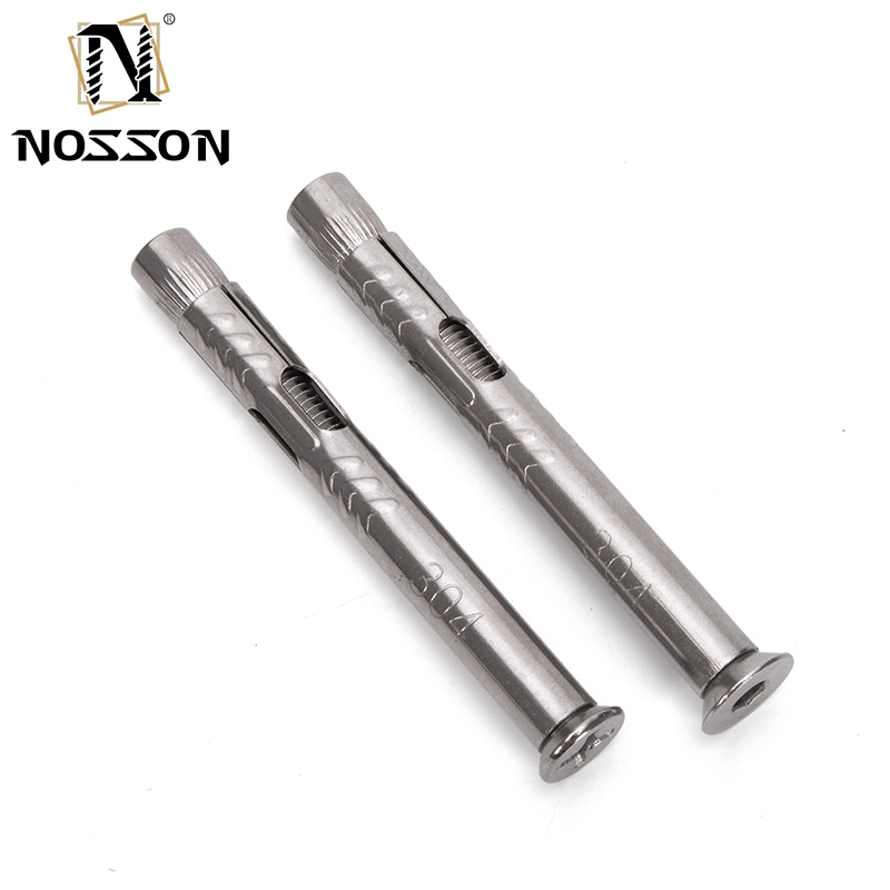 Silver Steel Galvanized Iron Sleeve Anchor Countersunk Head Bolt with Nut 4.8 8.8 10.9 12.9 Grade System of Measurement INCH