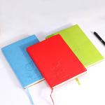 2022 Custom Logo Pu Leather Softcover Notebook Journal for Daily Weekly Monthly