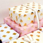 50*70CM Floral CMYK Printed Gift Wrapping Paper Non Softening Present Wrapping