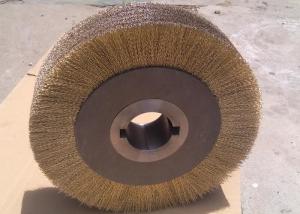 Wholesale Narrow Face 300mm Brass Wire Wheel / Brass Wire Brush Wheel With Double Keyseat from china suppliers