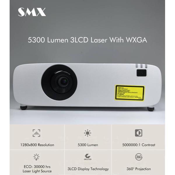 5300 Lumen Professional 3lcd Standard Throw Projector Laser Projector