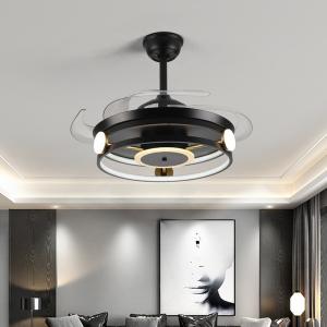 Wholesale Nordic Ceiling Fan with Lights Invisible Retractable Blade Industrial retractable ceiling fan Light(WH-VLL-20) from china suppliers