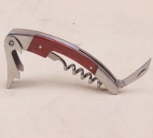 Wholesale New Arrival Premium stainless steel wood bottle opener corkscrew from china suppliers