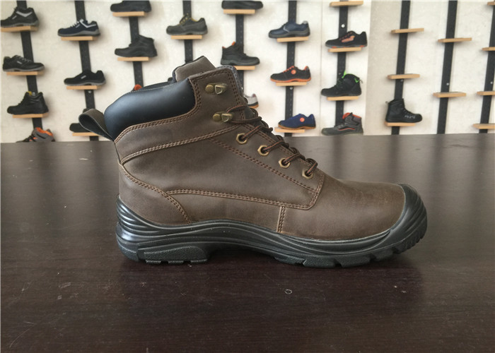 Comfortable Army Winter Boots / Mens Black Leather Boots Anti Static With Toe Protection