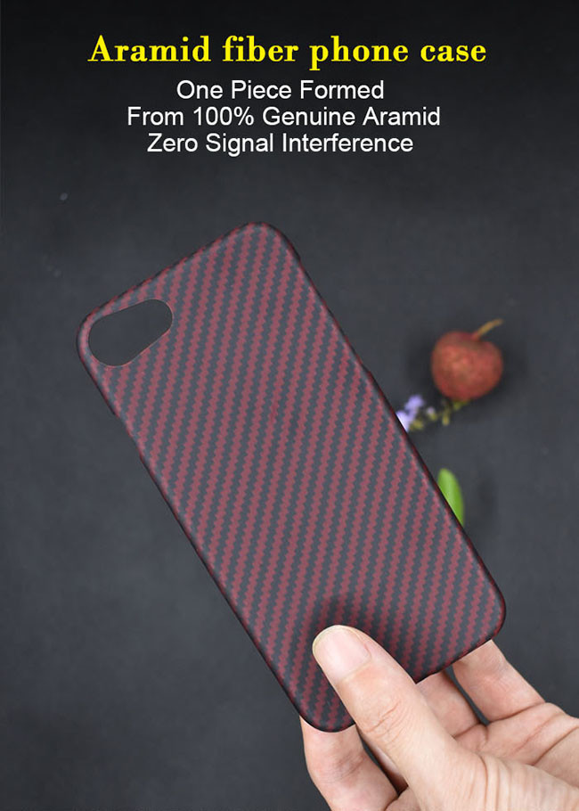 No fingerprints Ultra Light Aramid Fiber Phone Case For iPhone SE