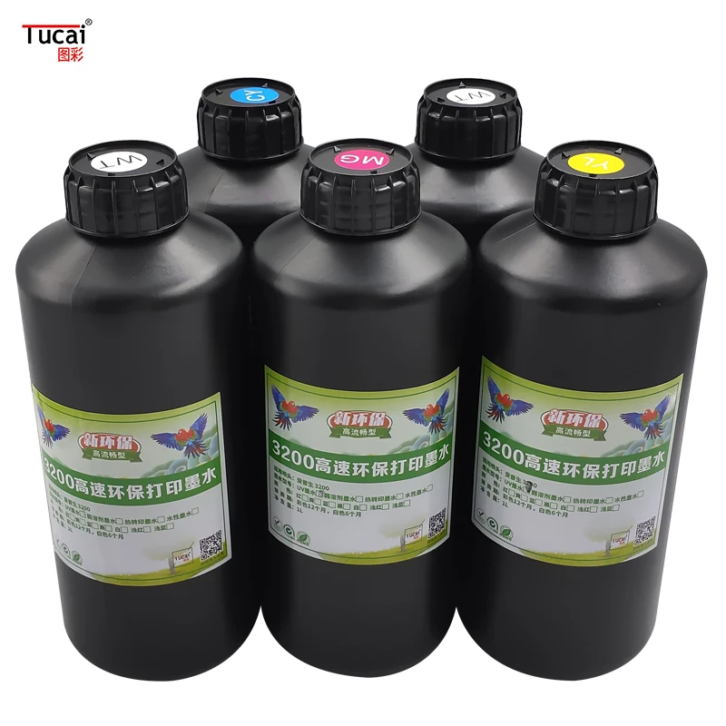 High-speed environmentally friendly printing ink suitable for i1600 i3200 UV printer ink forwallpaper, plastic, acrylic