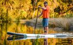 Green Striped 240L 110*32*6 Inch Womens Inflatable SUP