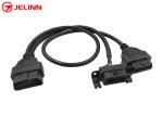 OBD2 OBDII Male to BMW OBD2 Female and OBD2 Female Splitter Y Cable