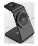 Compact 3 In 1 Wireless Charger 5W Watch Output And 5W/7.5W/10W/15W Wireless