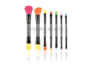 Wholesale Colorful Synthetic Makeup Brushes Double End for Travel With Black Roll Case from china suppliers