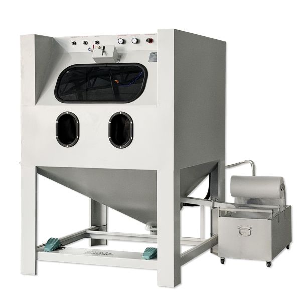 Sandblasting of Alloy Wheel Surfaces Closed Loop Wet Sandblasting Cabinet Dust-free Water Sand Blasting Machine