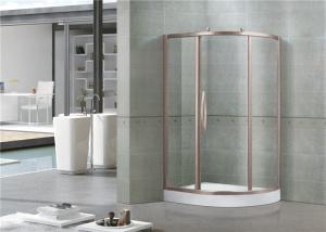Wholesale Offset Quadrant 6 MM Glass Shower Screens Rose Gold Aluminum Alloy Profiles Sliding Door from china suppliers